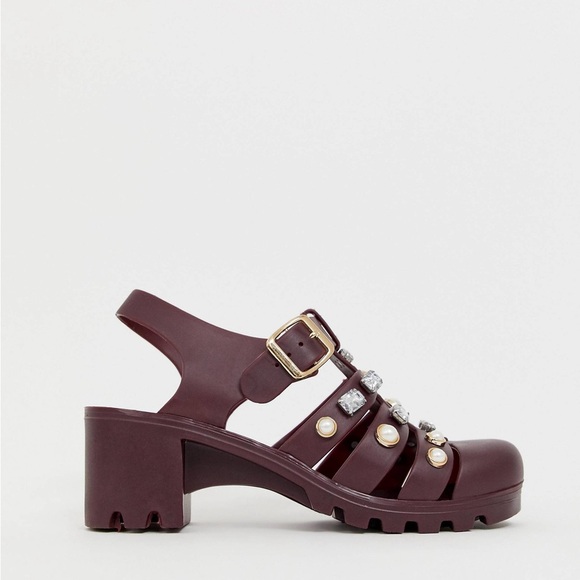 ASOS DESIGN Fascinate embellished heeled jelly - Picture 2 of 6